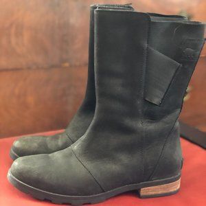 Sorel Emilie Black Mid Boots Waterproof